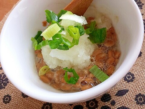 あっさり～大根おろしで納豆を食べる。